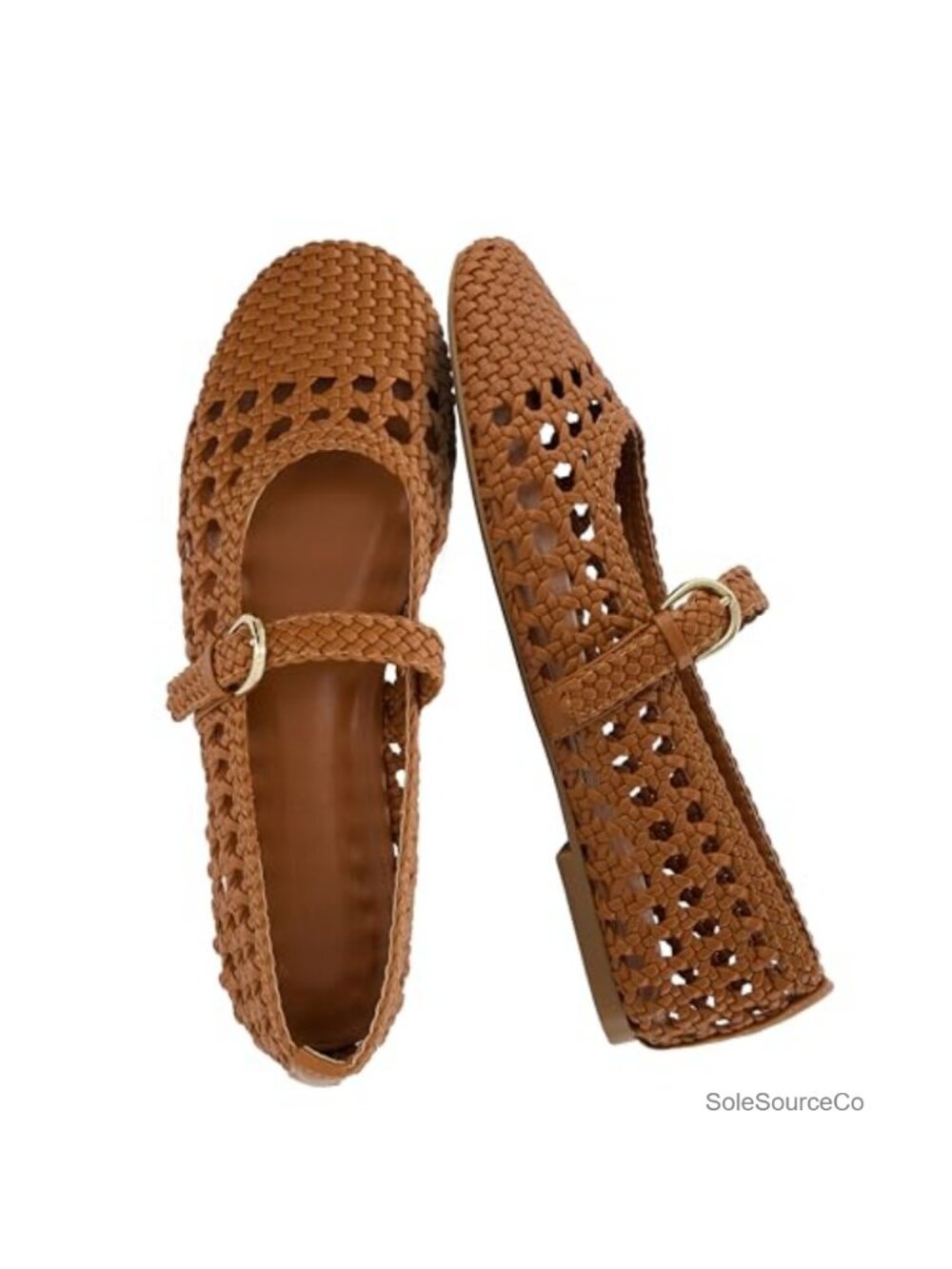 CUSHIONAIRE Windsor Woven Womens Flats Adjustable Strap Mary Jane
